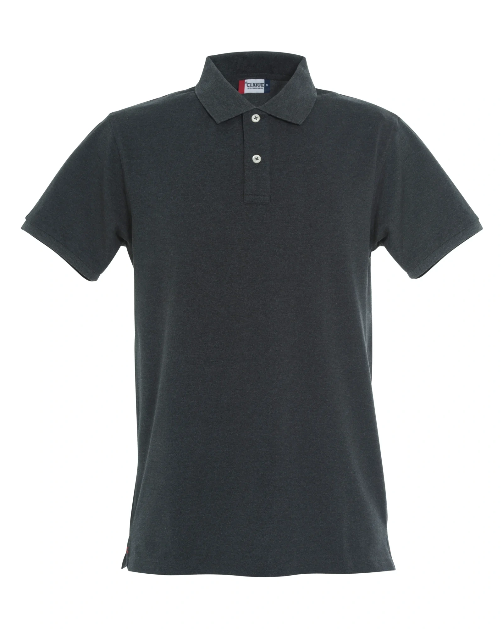 Clique Stretch Premium Polo heren in antraciet, vooraanzicht
