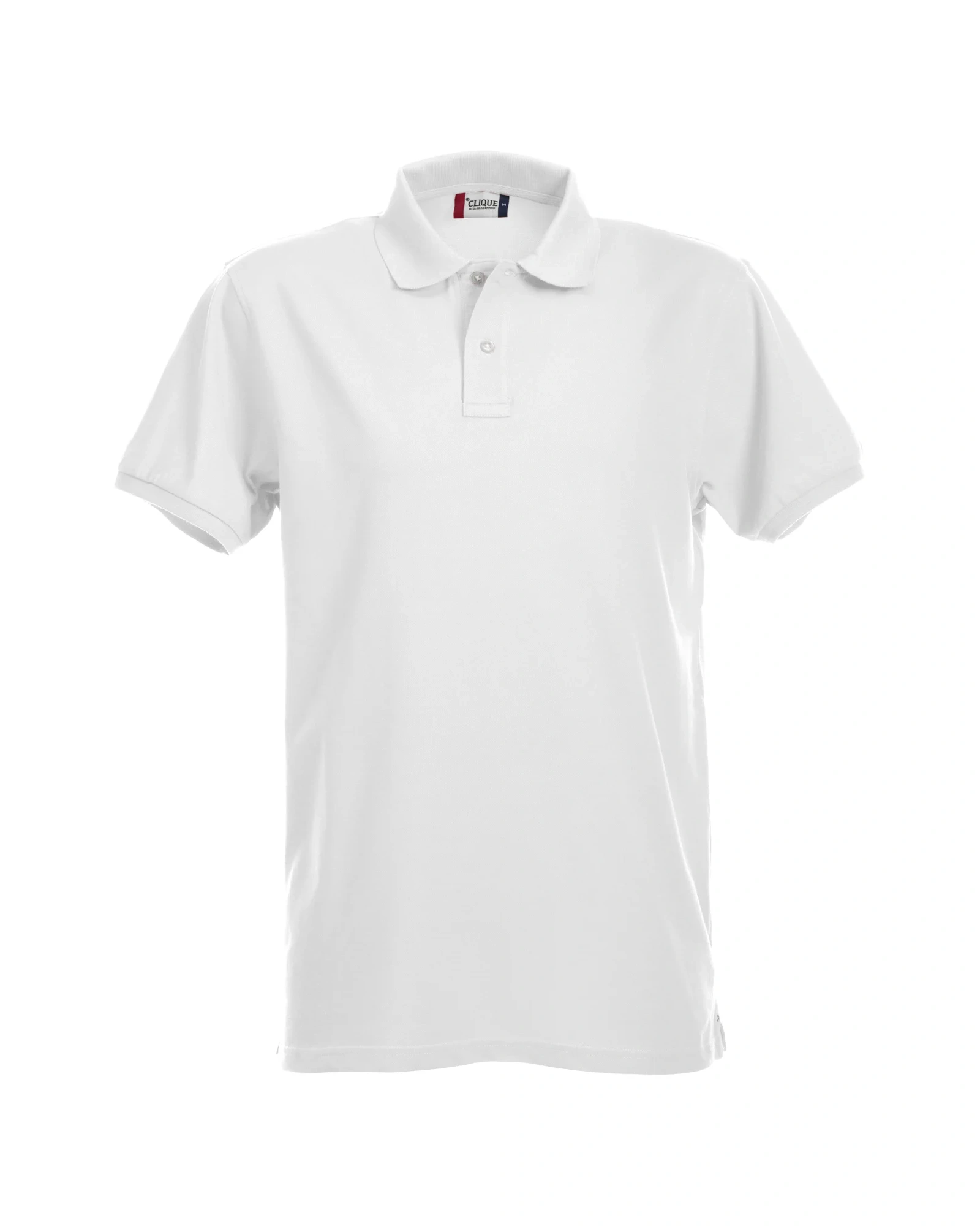 Clique Stretch Premium Polo heren in wit, vooraanzicht