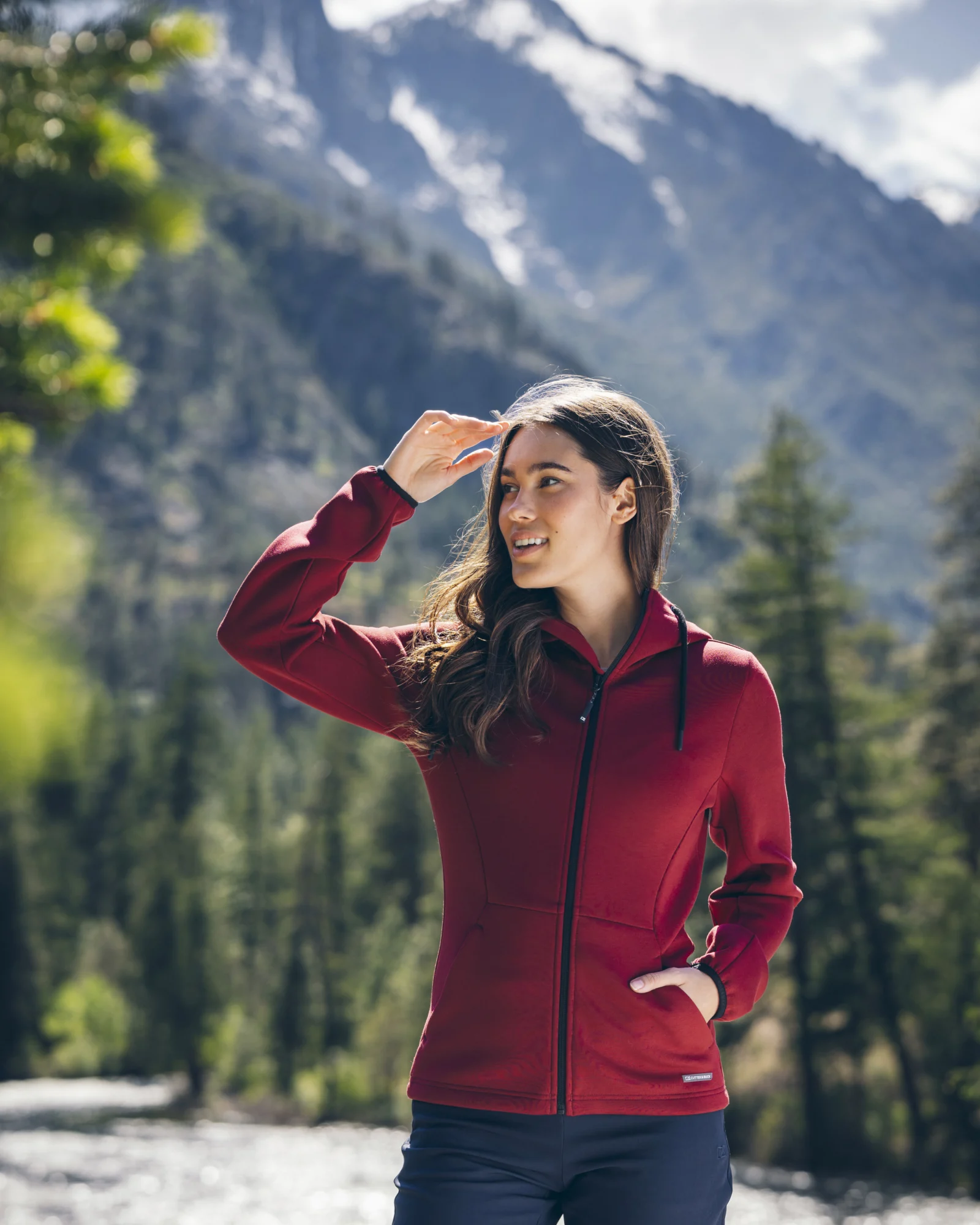 Cutter & Buck Pemberton Hood Full Zip vest dames