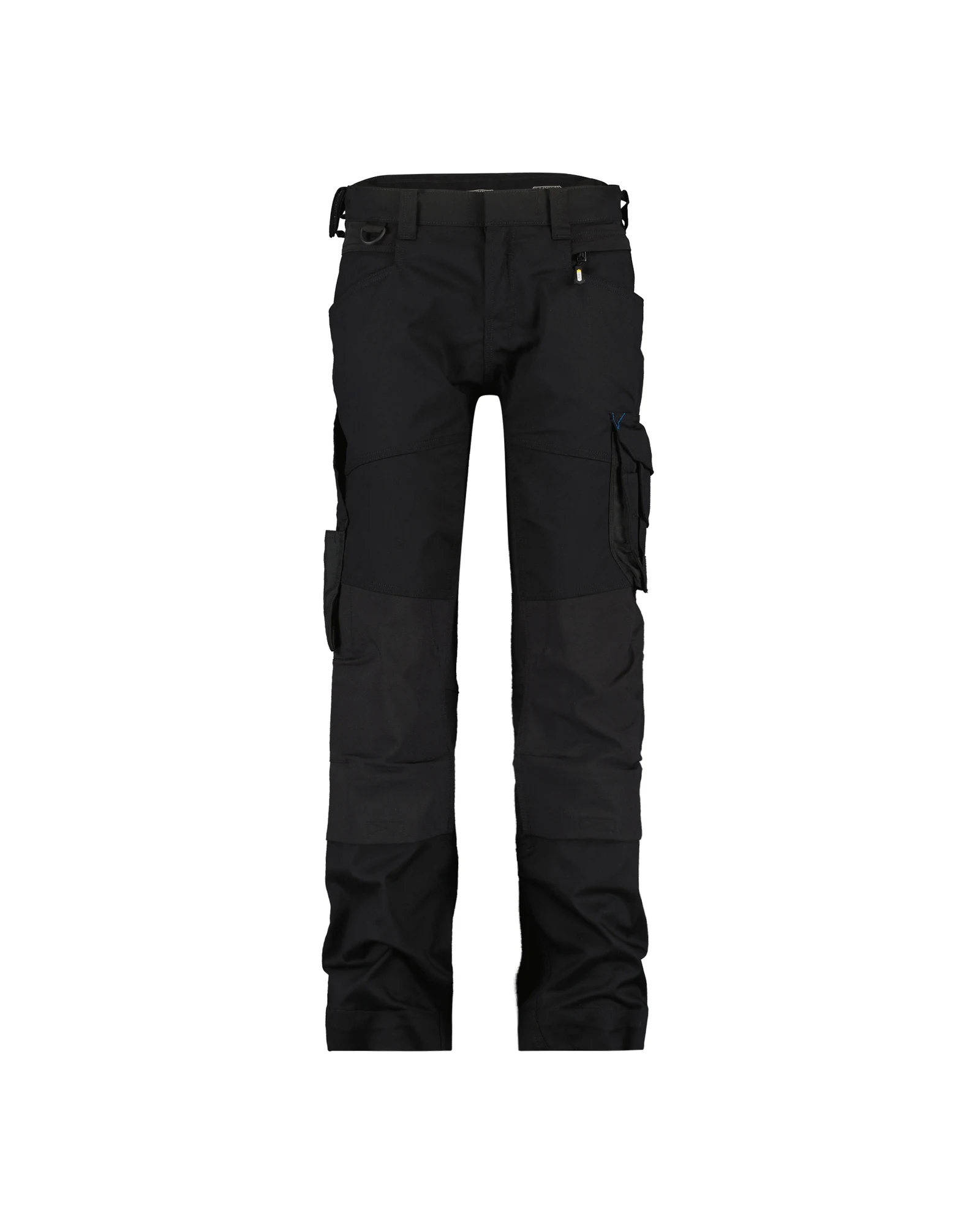 DASSY Dynax Women werkbroek met stretch en kniezakken voor dames in zwart, vooraanzicht
