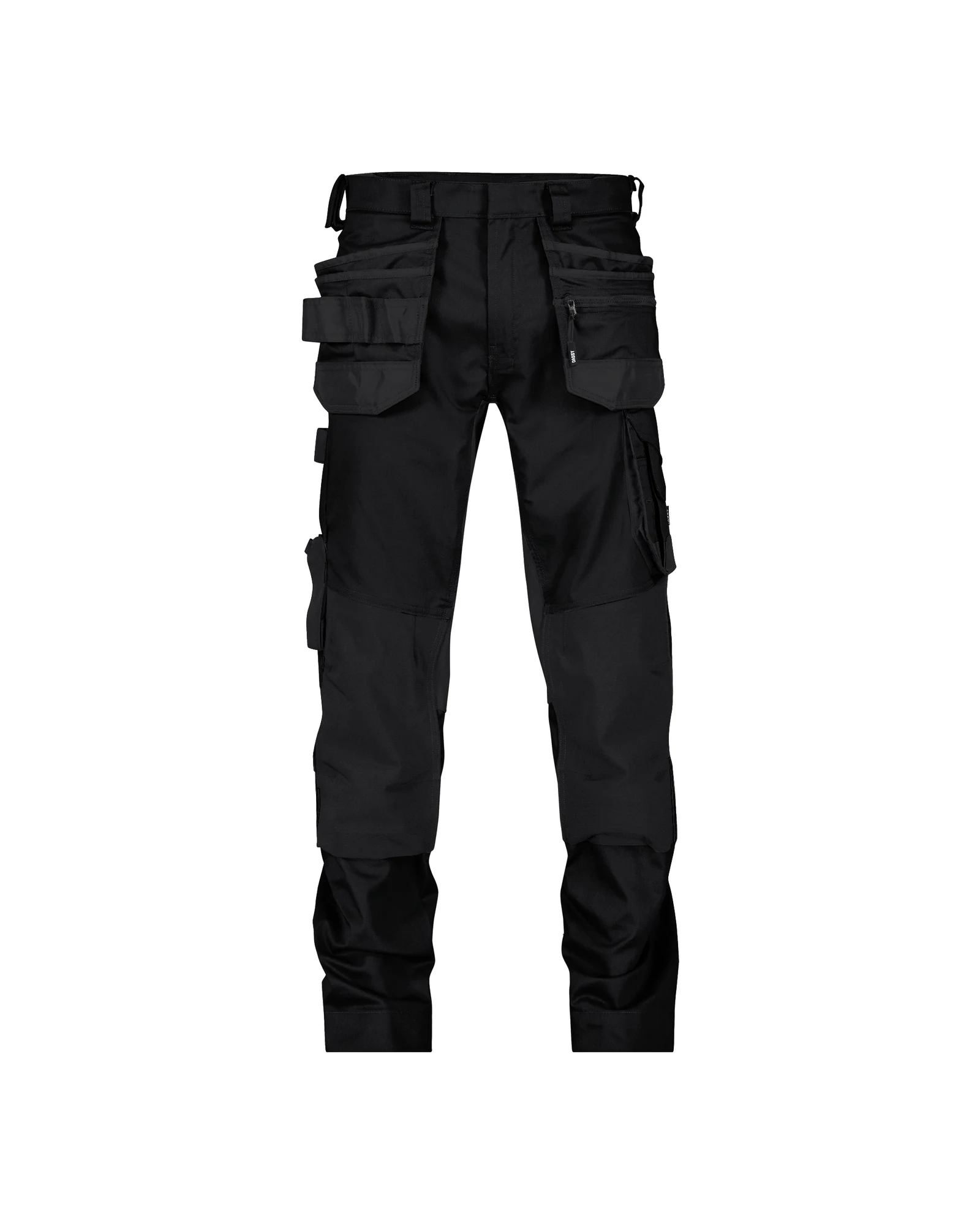 DASSY Flux Next holsterzakkenbroek met stretch en kniezakken in zwart, vooraanzicht