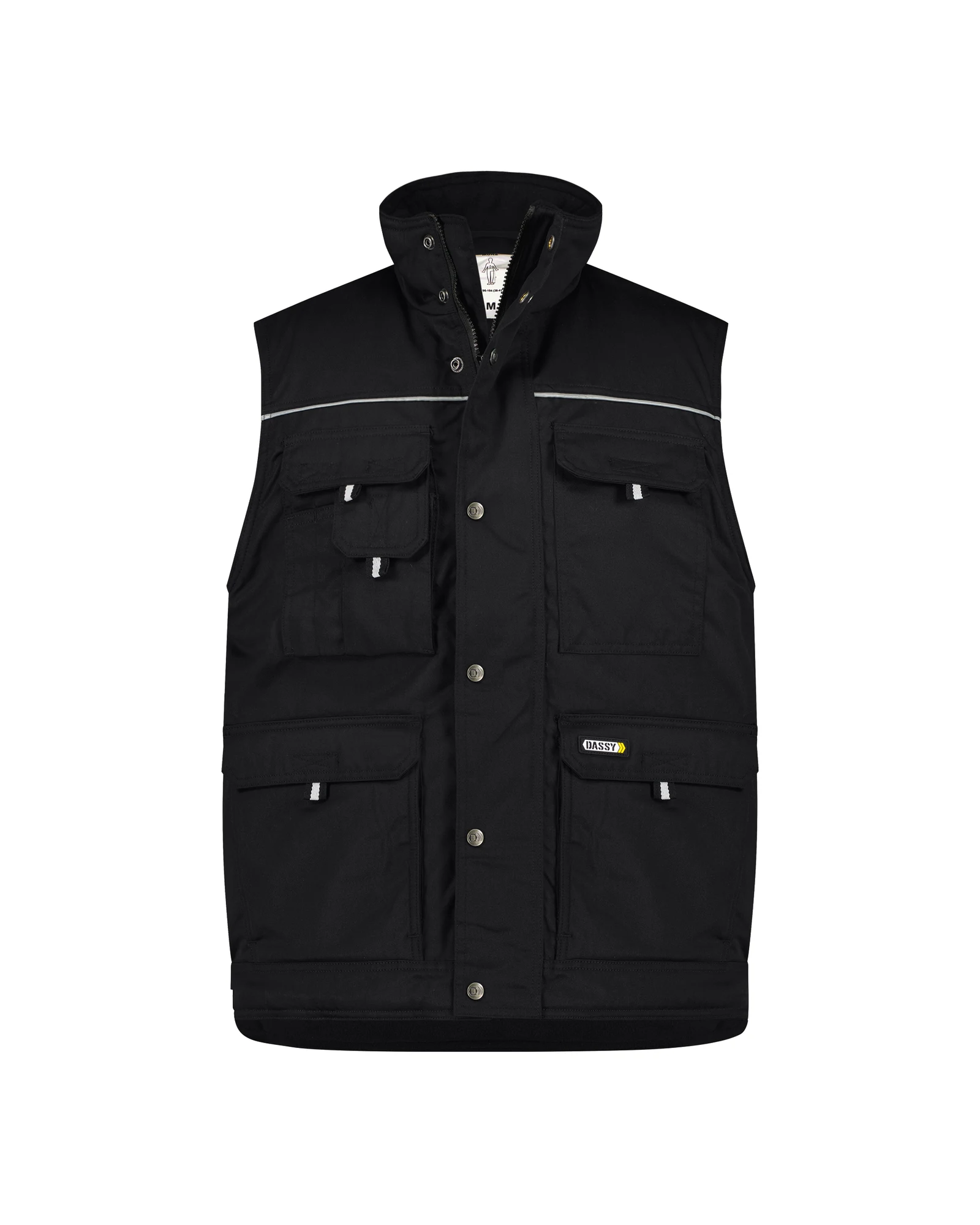 DASSY Mons bodywarmer in zwart, vooraanzicht