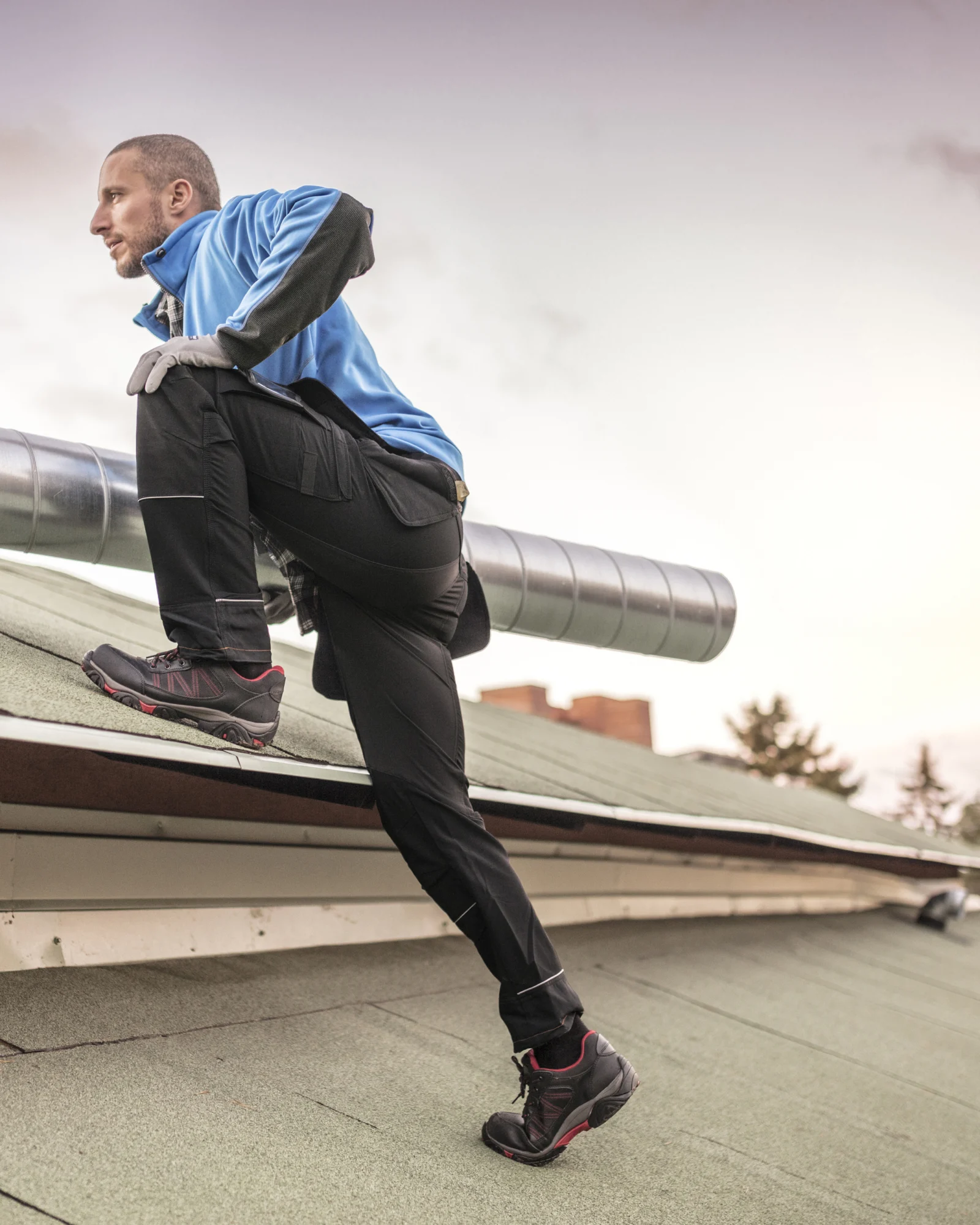 Jobman 2191 Ripstop stretch werkbroek heren gedragen op een model