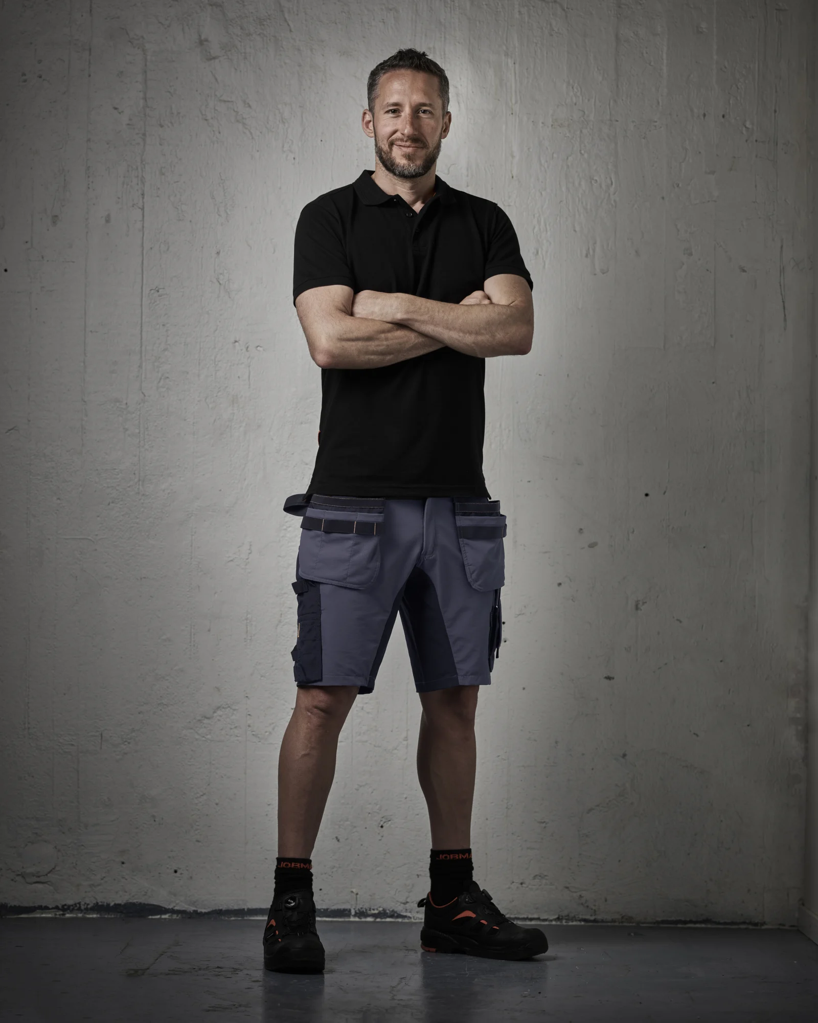 Jobman 2196 Ripstop stretch werkshort heren gedragen op een model