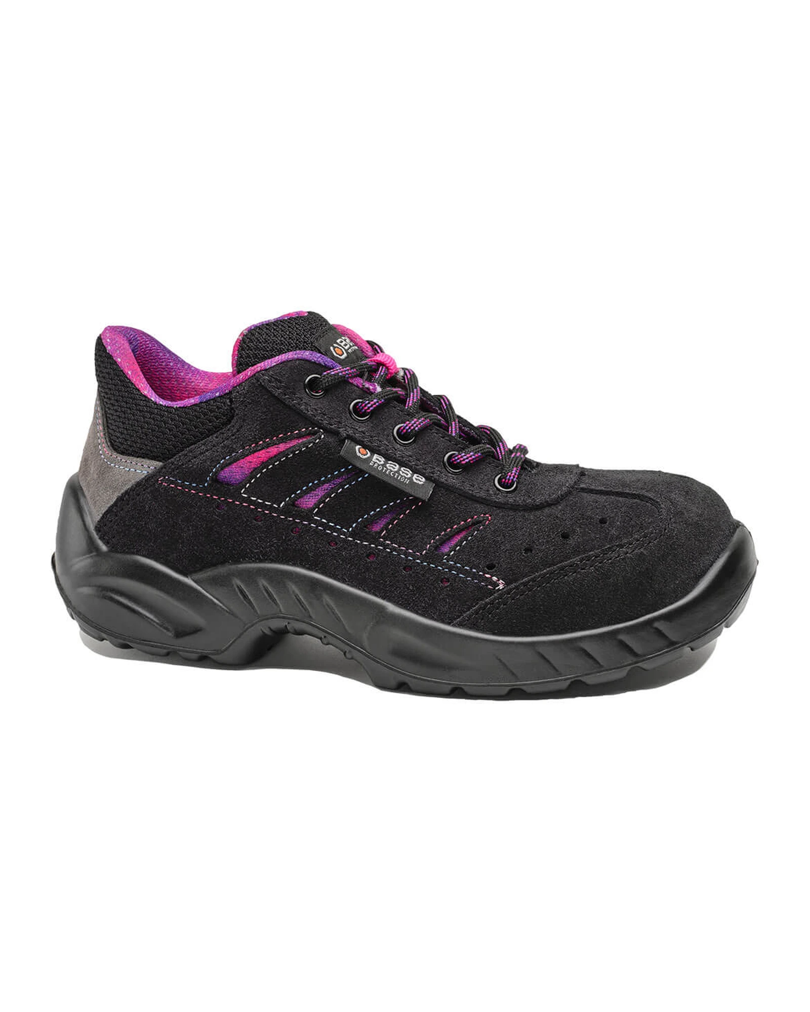 Base Zoe veiligheidsschoen B0168D in zwart/fuchsia