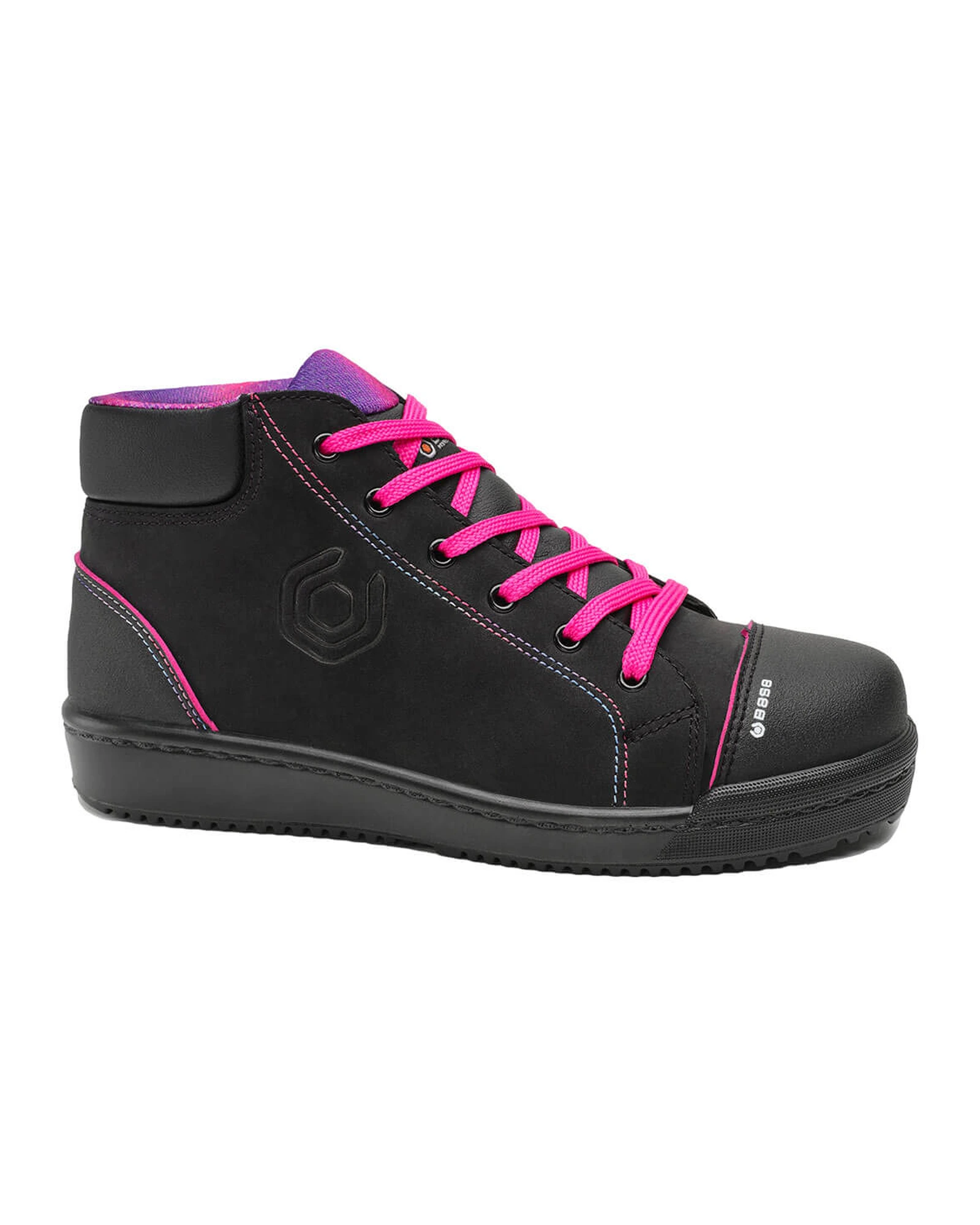 Base Margot Top veiligheidsschoen B0241B in zwart/fuchsia