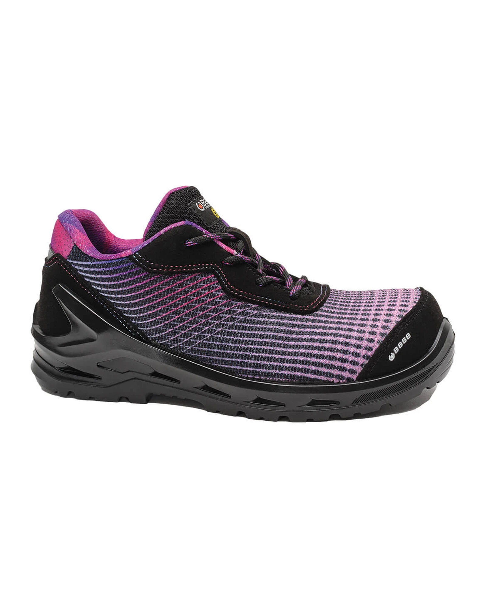 Base Arya veiligheidsschoen B1212C in zwart/fuchsia