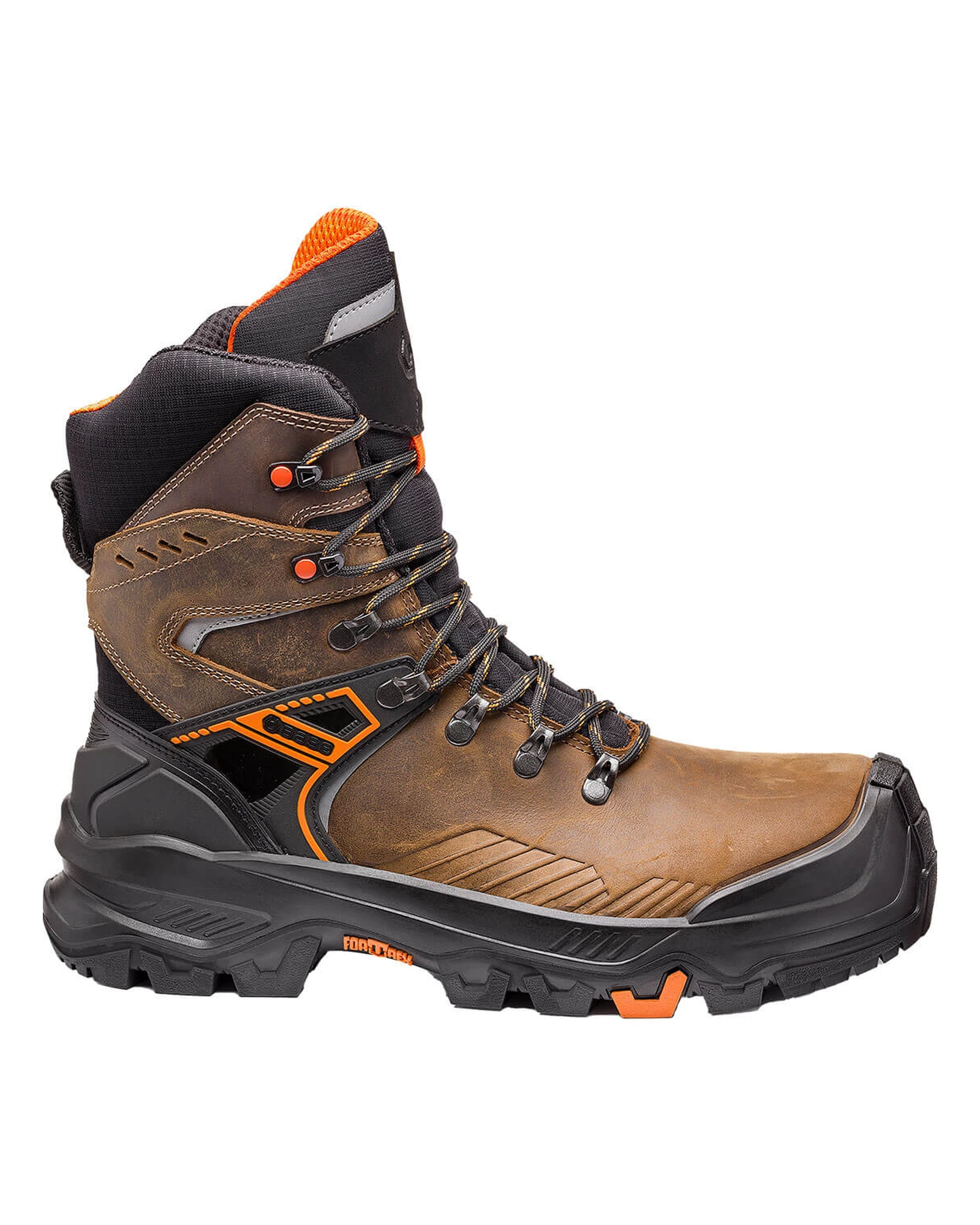Base T-Rex Top/T-Wall Top HRO CI HI LG SC FO SR veiligheidsschoen B1610 in bruin/oranje