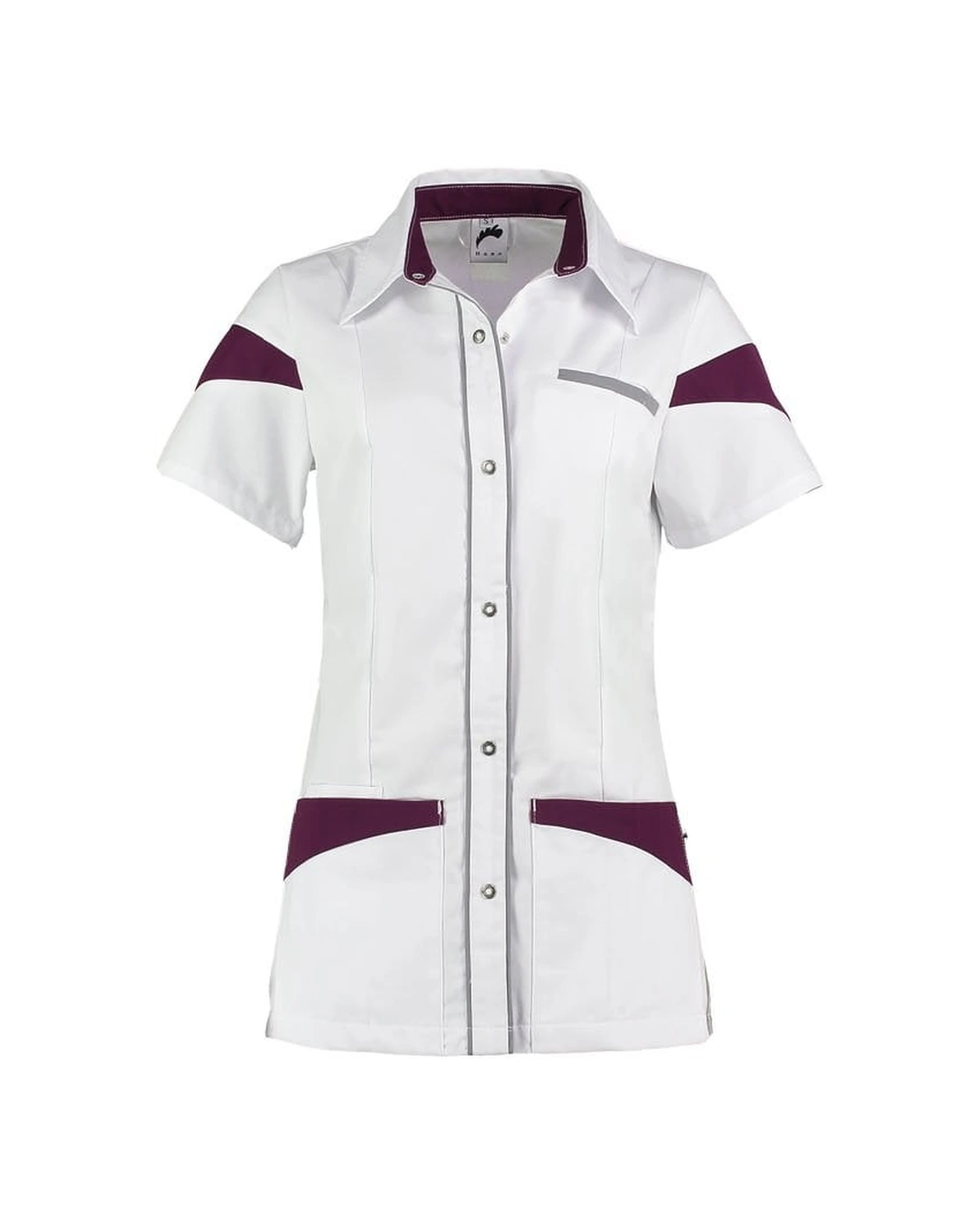 Haen Teuni zorgjasje dames in wit/grijs/aubergine