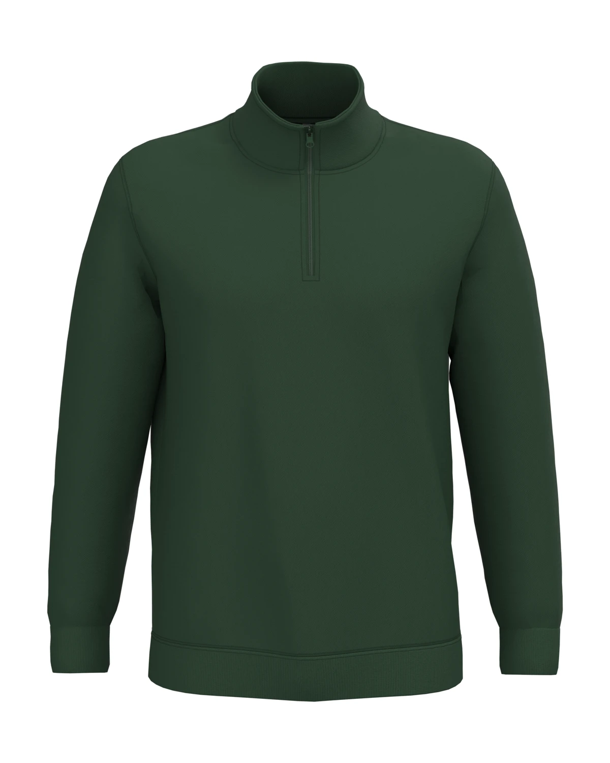 Kariban K478 Sweater met ritskraag in bosgroen, vooraanzicht