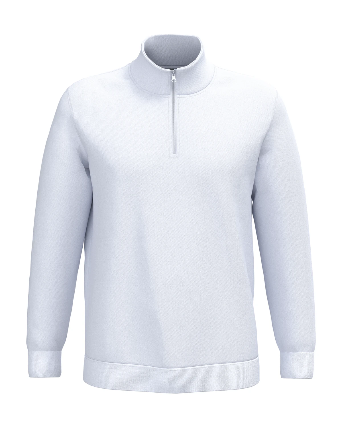 Kariban K478 Sweater met ritskraag in wit, vooraanzicht