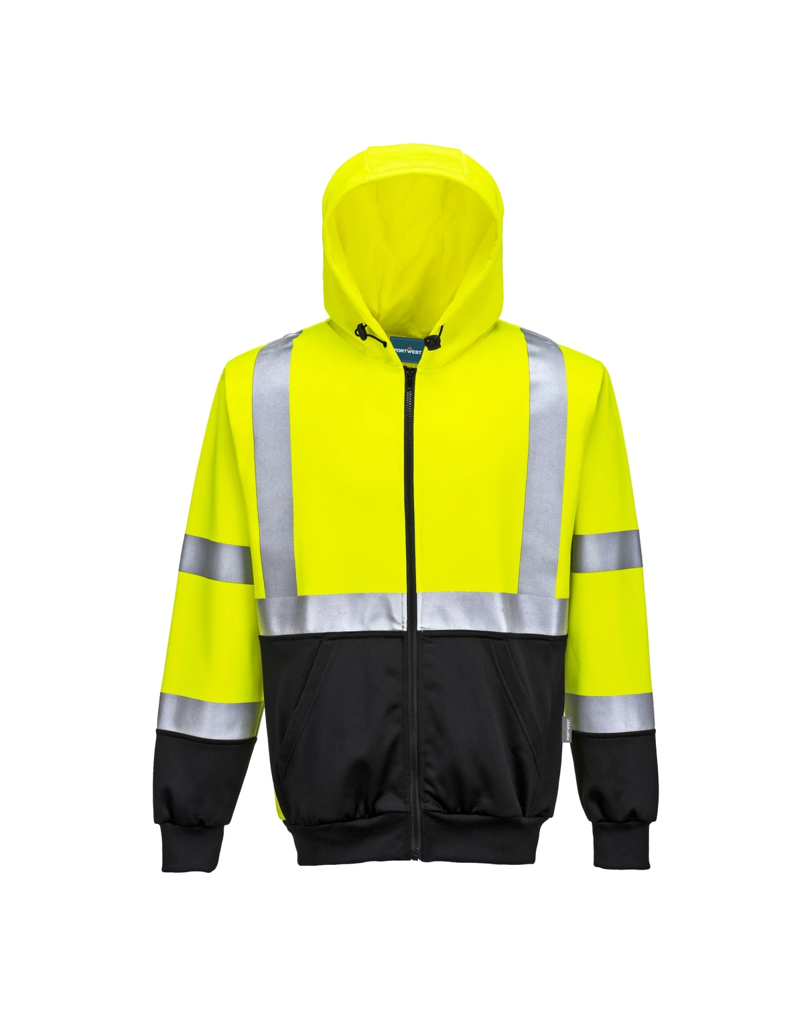 Portwest Hi-Vis Hi-vis hoodie in geel/zwart
