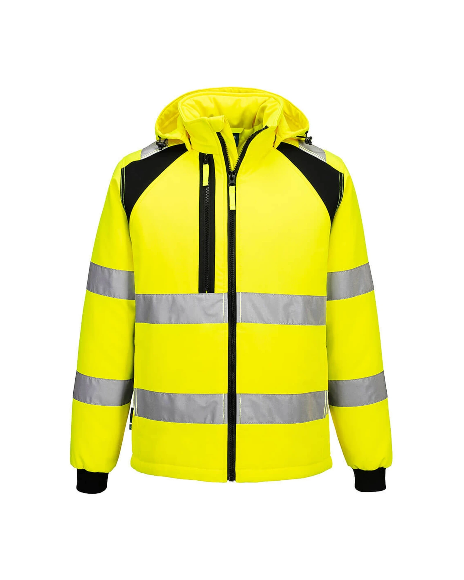 Portwest WX2 Hi-Vis Hi-vis softshelljas in geel/zwart