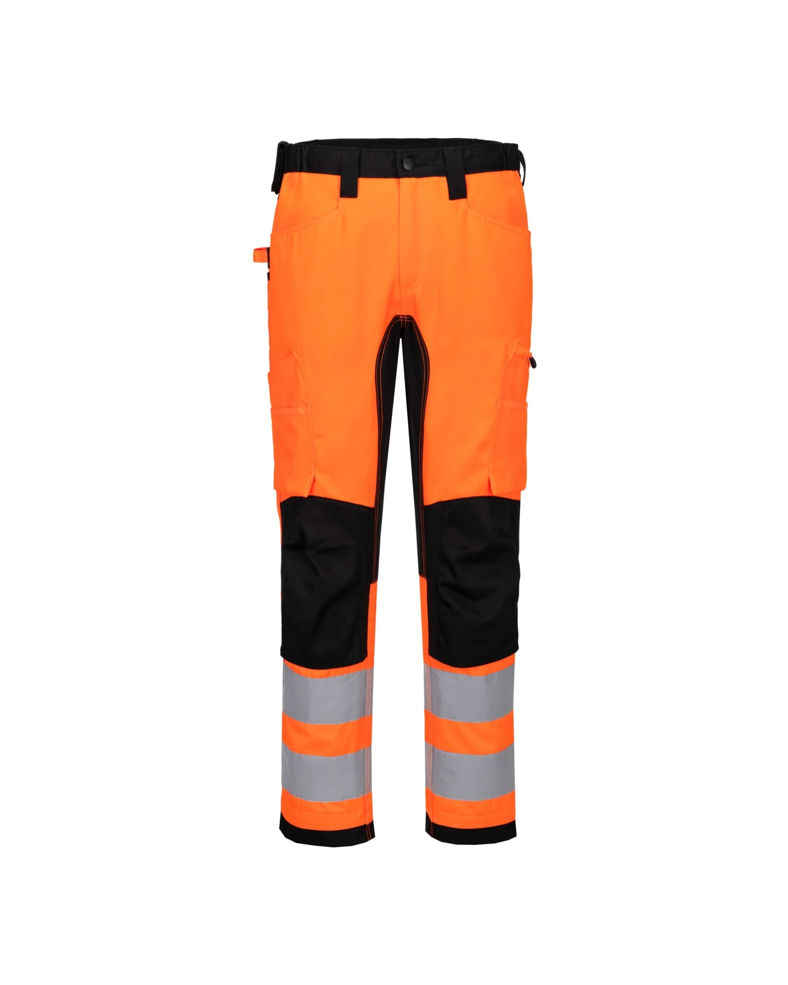 Portwest WX2 Eco Stretch Hi-vis werkbroek in oranje/zwart