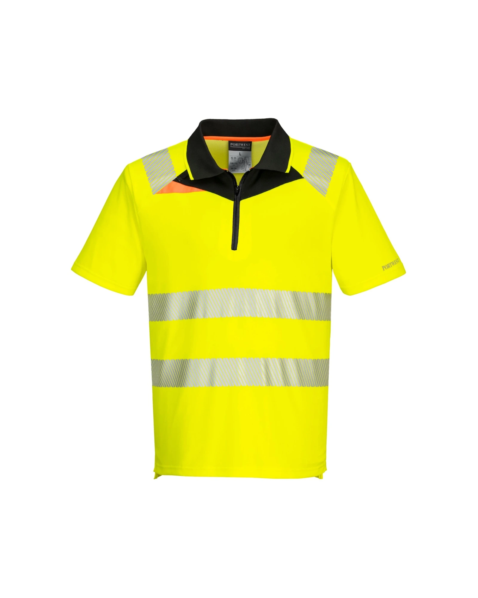 Portwest DX4 Hi-Vis Hi-vis polo in geel/zwart