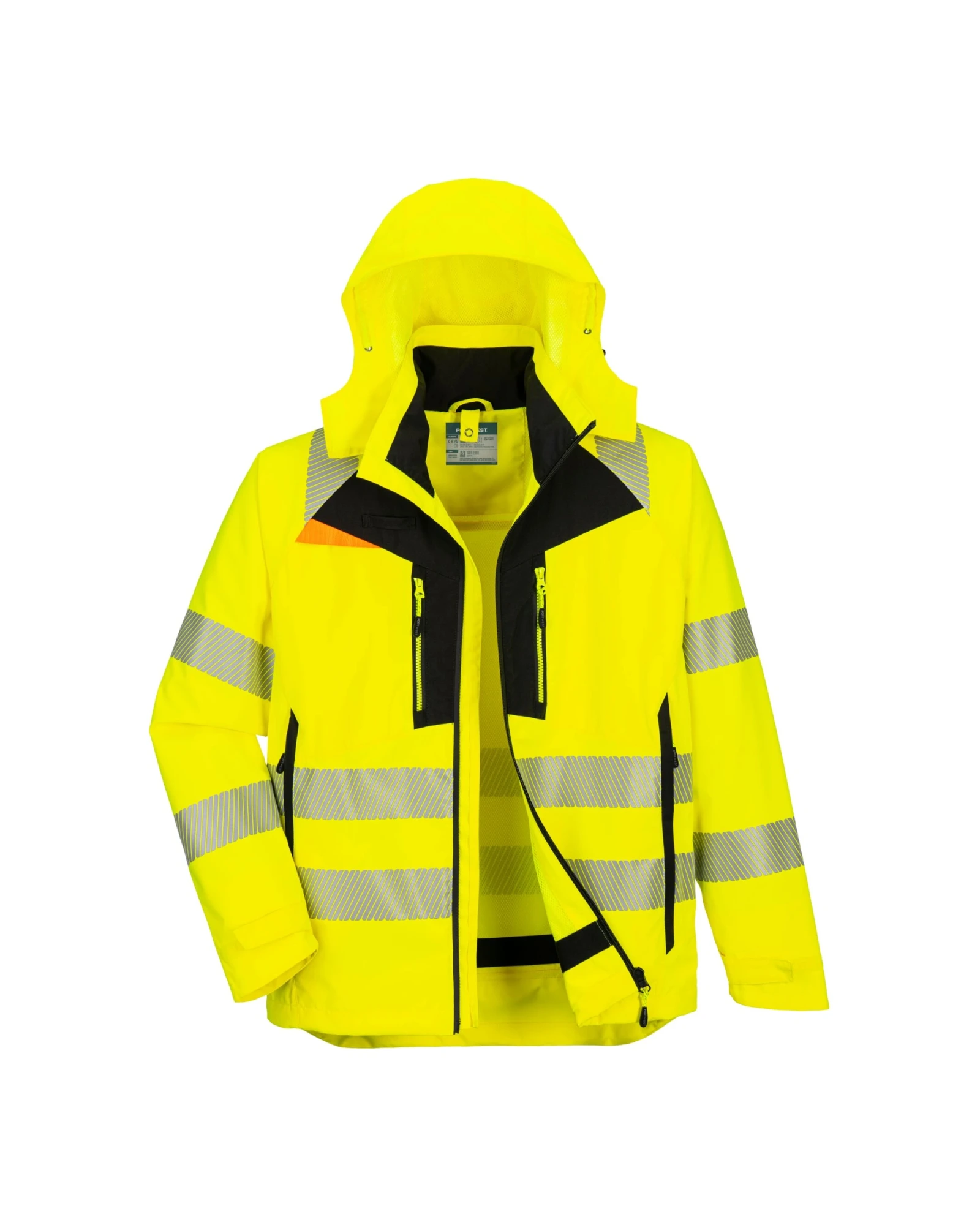 Portwest DX4 Hi-Vis Hi-vis multifunctionele jas in geel/zwart