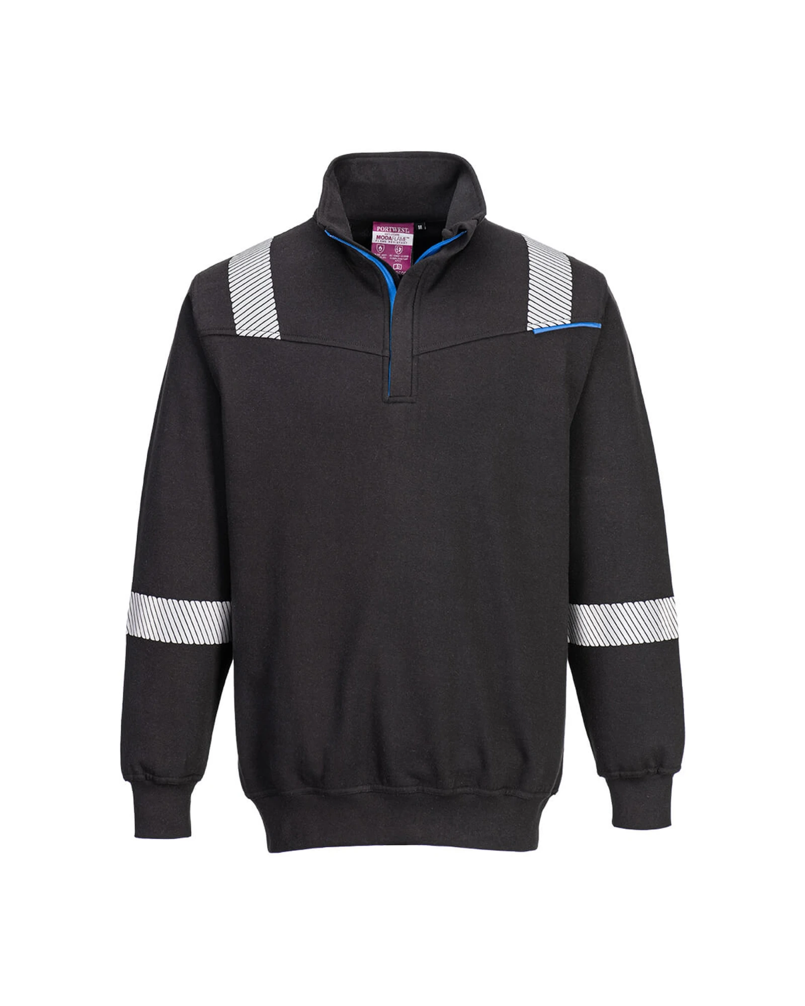 Portwest WX3 vlamvertragend sweatshirt in zwart