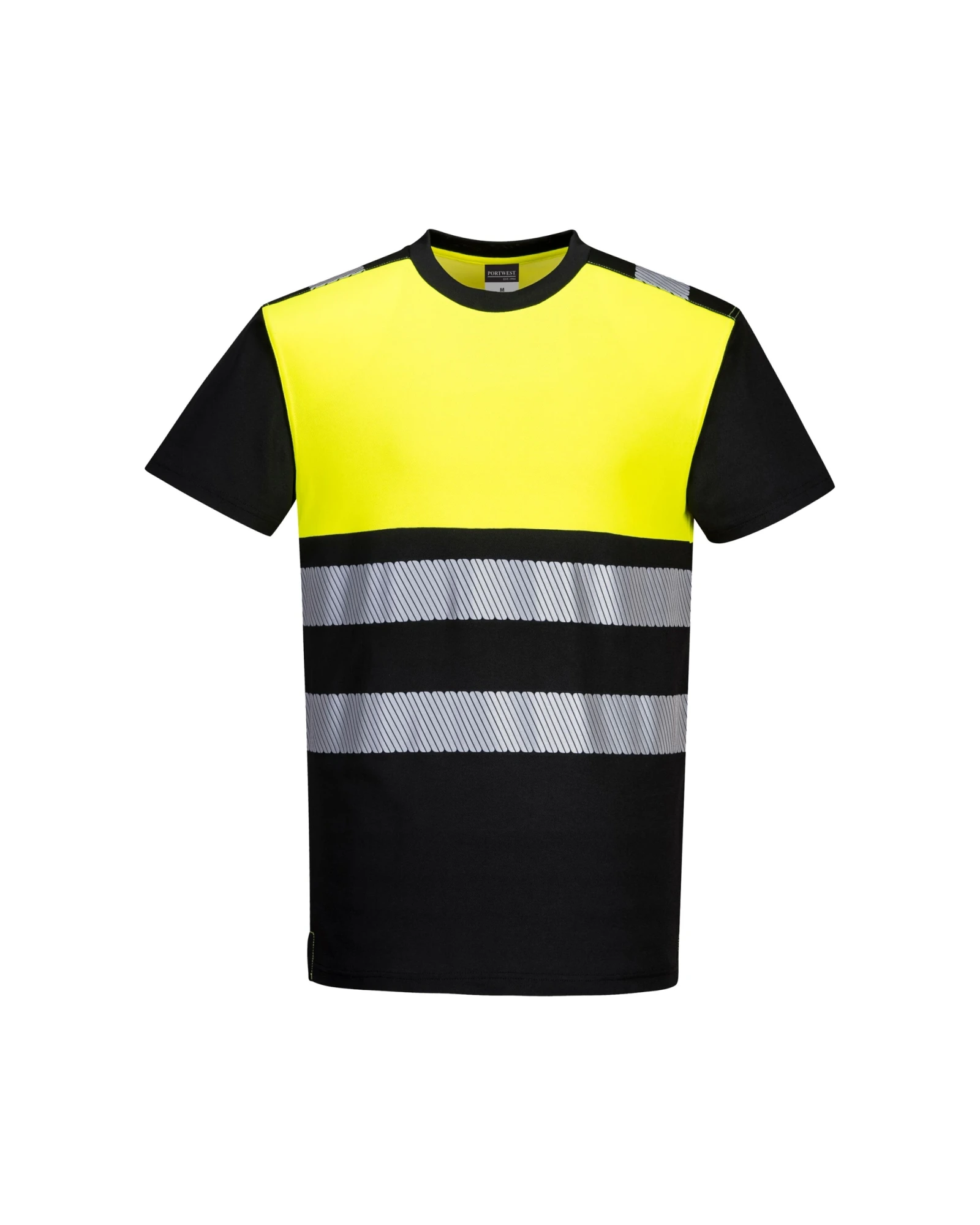 Portwest PW3 Hi-Vis Hi-vis T-shirt in zwart/geel