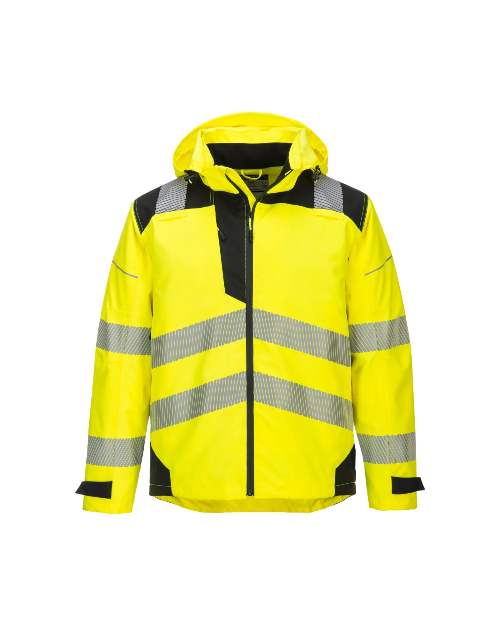 Portwest PW3 Hi-Vis Hi-vis regenjas in geel/zwart