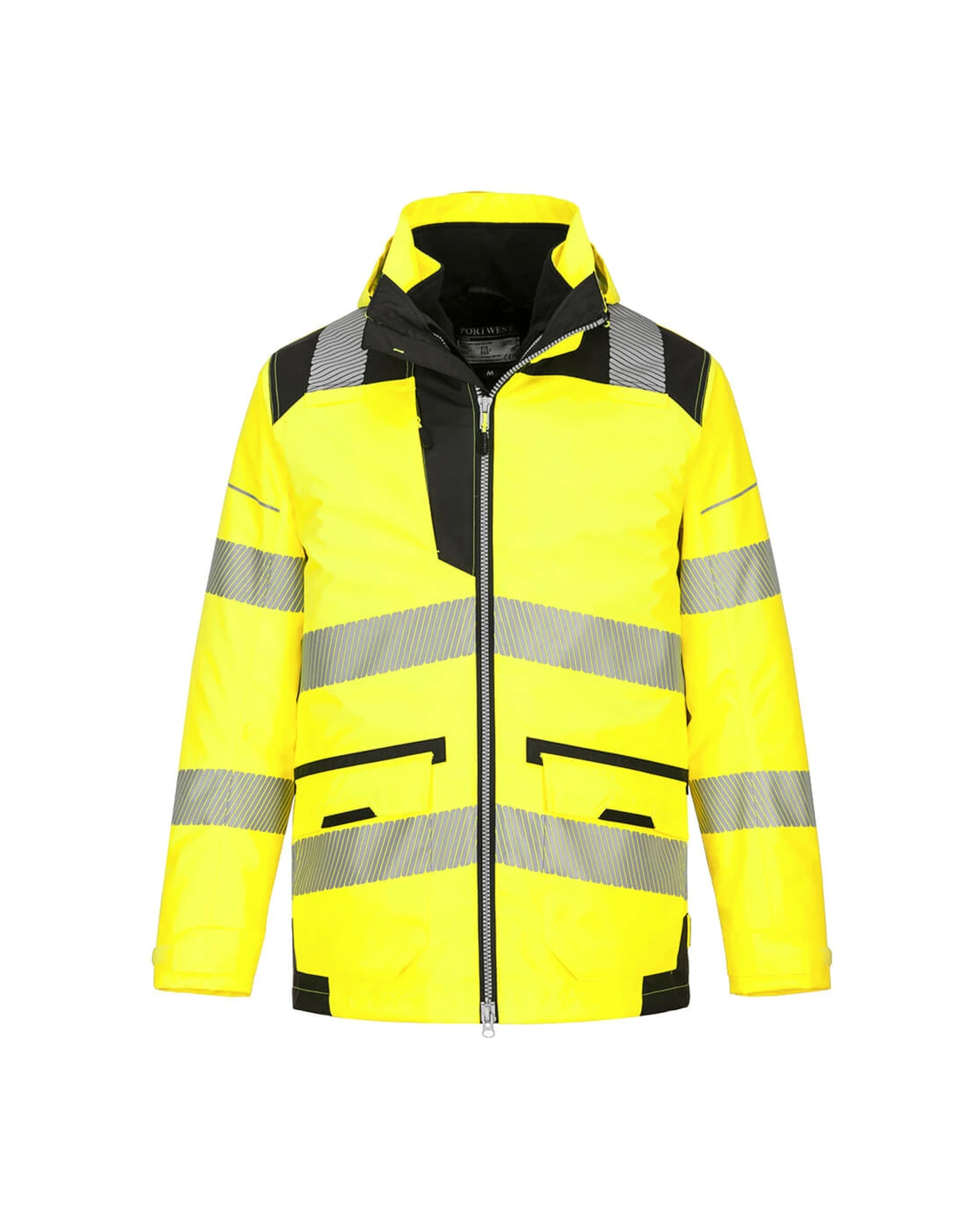 Portwest PW3 Hi-Vis Hi-vis multifunctionele jas in geel/zwart