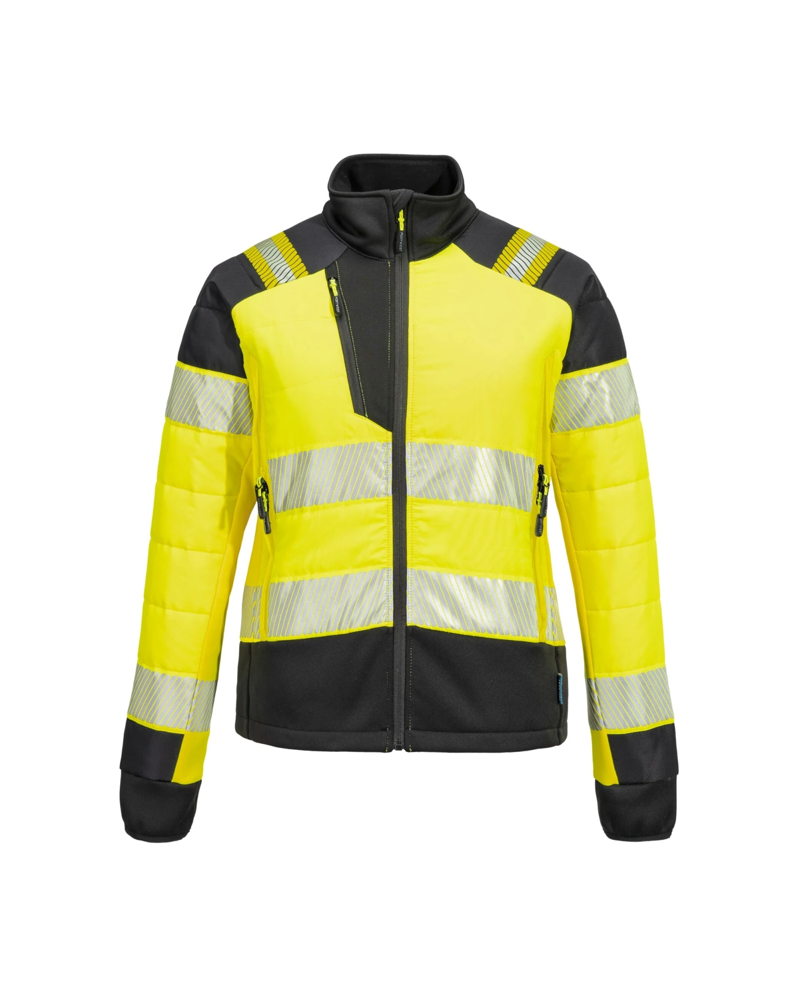 Portwest PW3 Hi-Vis Hi-vis gewatteerde jas in geel/zwart