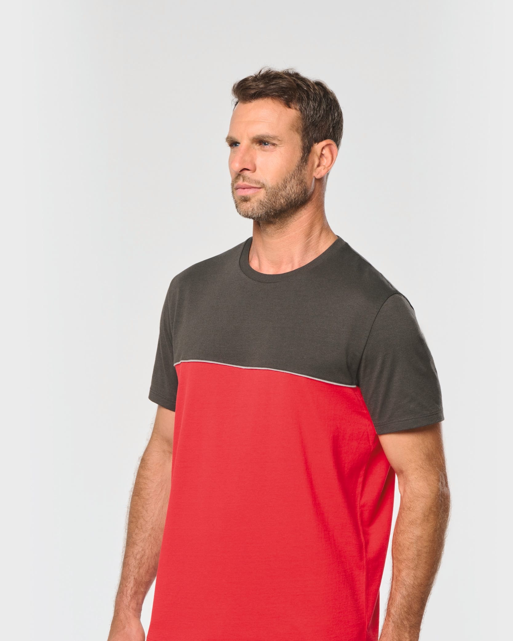 WK Designed To Work WK304 ecologisch tweekleurig unisex T-shirt met korte mouwen - product duidelijk in beeld